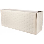 A. White Tufted Leather Bar